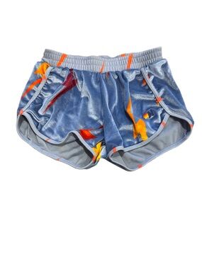 Aviator Nation Women's Bolt Velvet Repeat Shorts Small